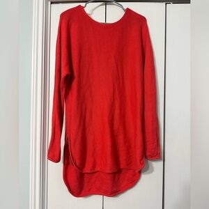 Vibrant Michael Kors Orange Zipper Long Sleeve Sweater